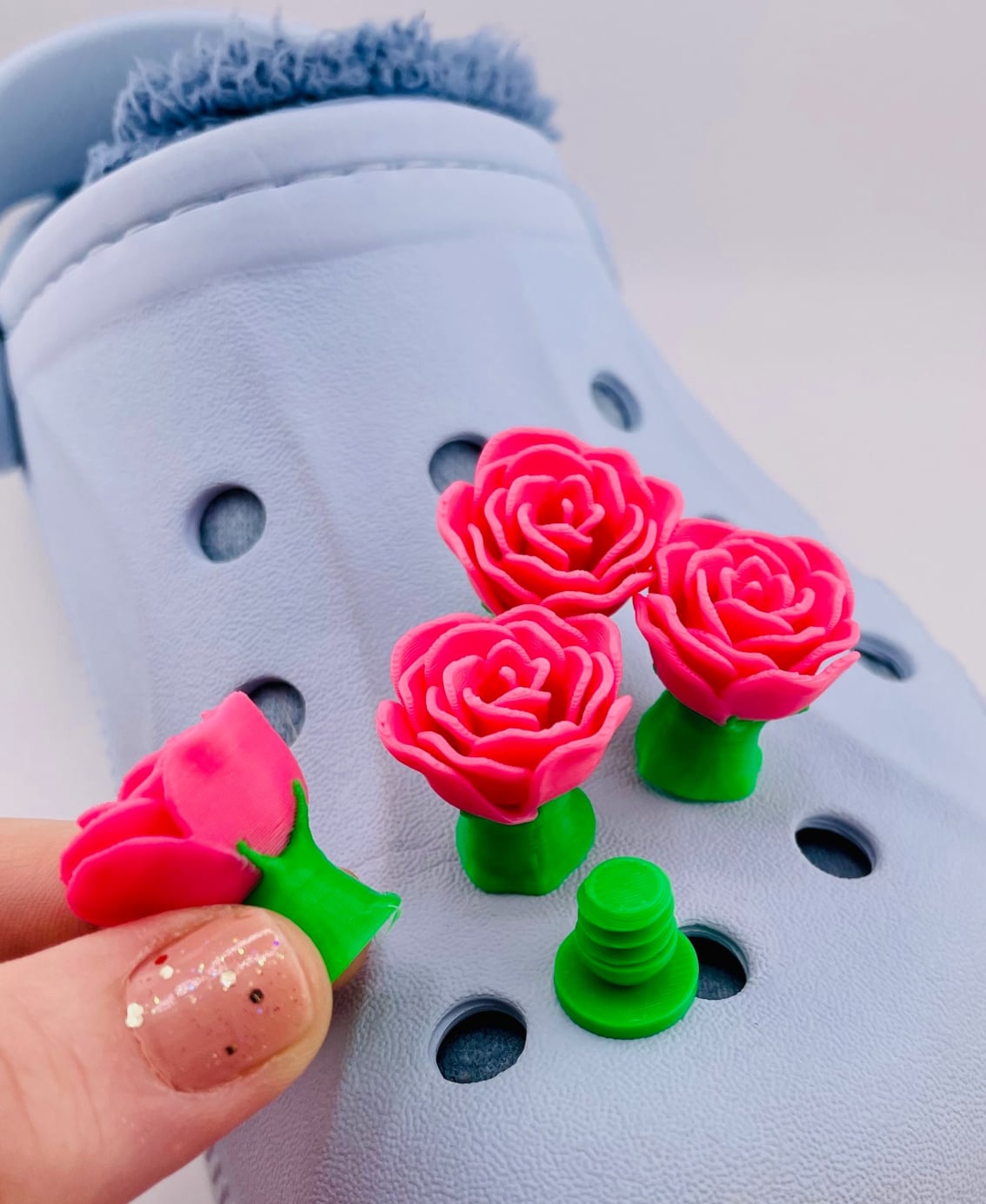 Rose Shoe Charm 3d model