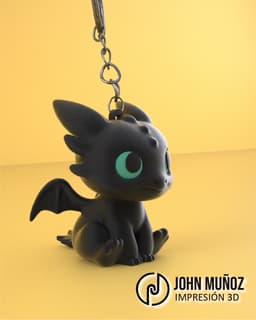 Baby Toothless - Articulated Version & Keychain 3d model
