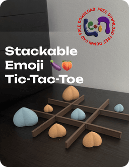 Stackable Emoji TicTacToe 3d model