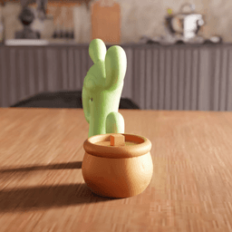 Cartoon Cactus Figurine 3d model