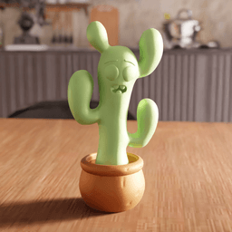 Cartoon Cactus Figurine 3d model