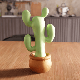 Cartoon Cactus Figurine 3d model