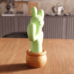 Cartoon Cactus Figurine 3d model
