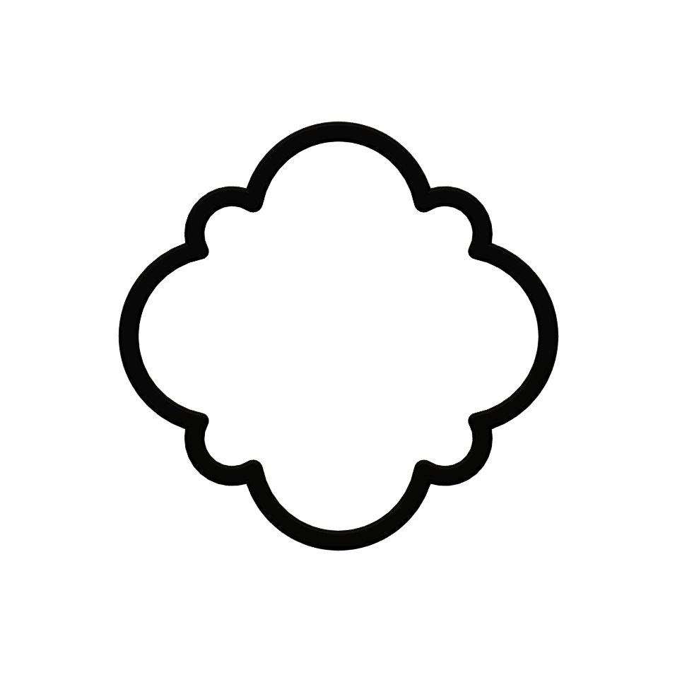 Rounded Quatrefoil Cookie Cutter STL File - 4 inches 3d model