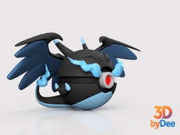 Charizard (Mega X) Ball 3d model