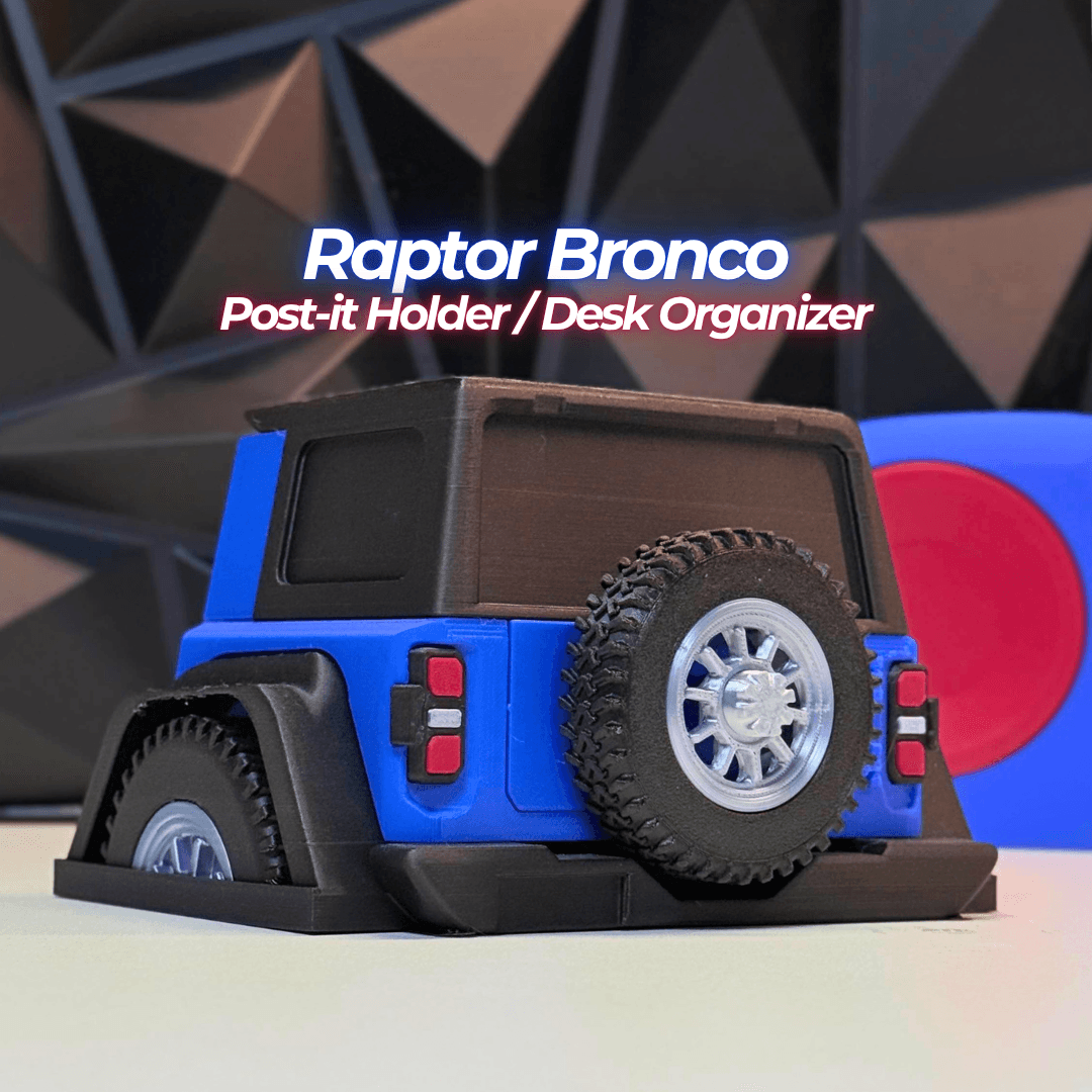 Raptor Bronco Post-it Holder / Organizer 3d model