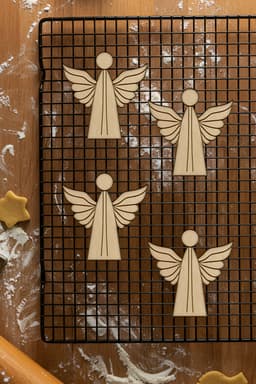 Angel Cookie Cutter, Biscuit Cutter 3d model