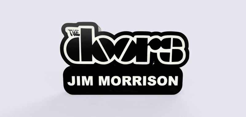 The Doors Sign – LED Strip Compatible 3d model