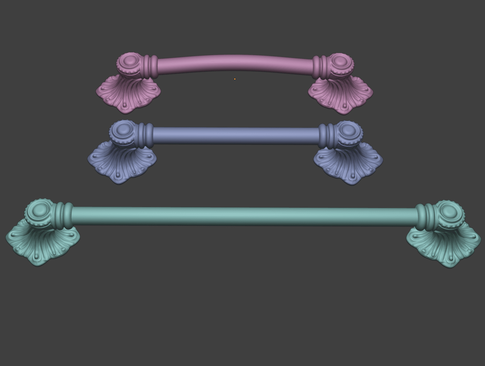 Classic Decorative Pull Handle 3d model