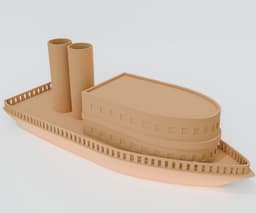 Steamship pencil holder 3d model