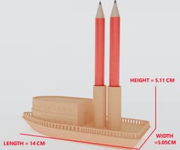 Steamship pencil holder 3d model