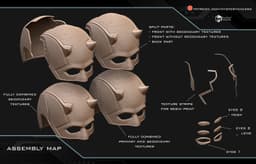 Daredevil Born Again cowl bundle 3d model