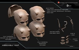Daredevil Born Again cowl bundle 3d model