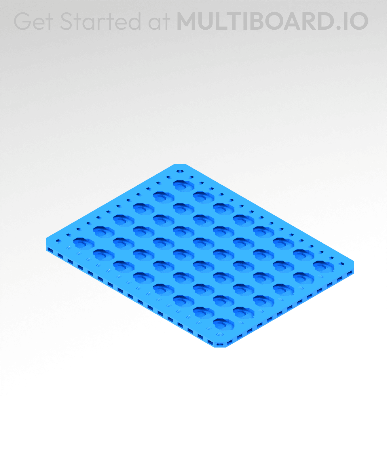 7x9 MU - Point Hole MU - MultiBoard Plate 3d model