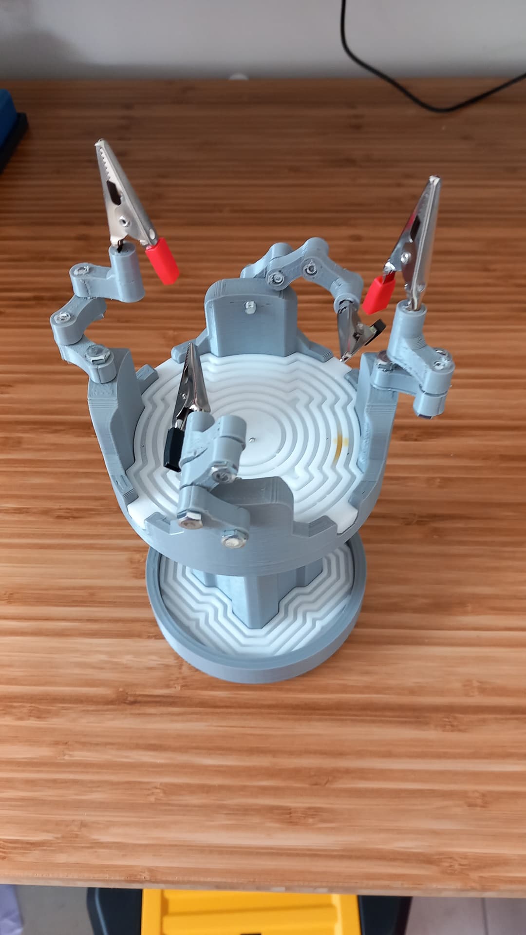 Magnetic Soldering Clamp Stand with Articulating "Helping Hands" 3d model