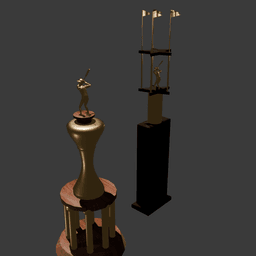 Baseball Trophy Set 3d model