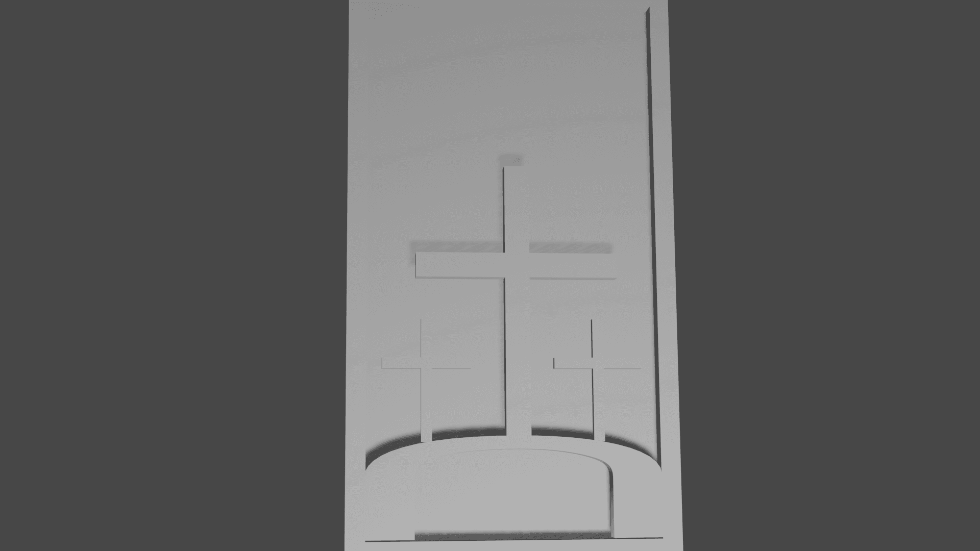 Three Crosses He Has Risen 3d model
