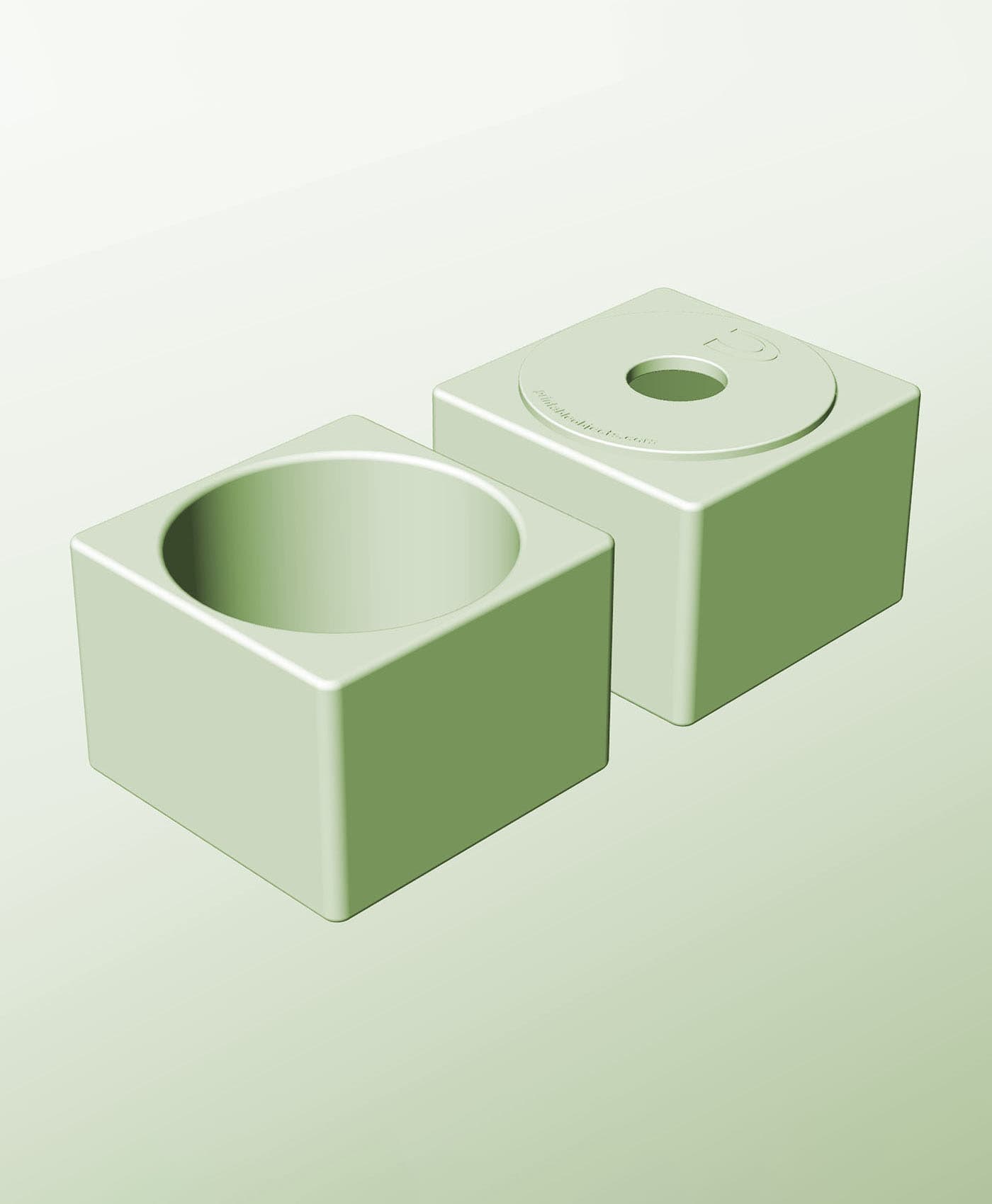 CS128-100-P Stackable pierced bin box module for creative decor 3d model