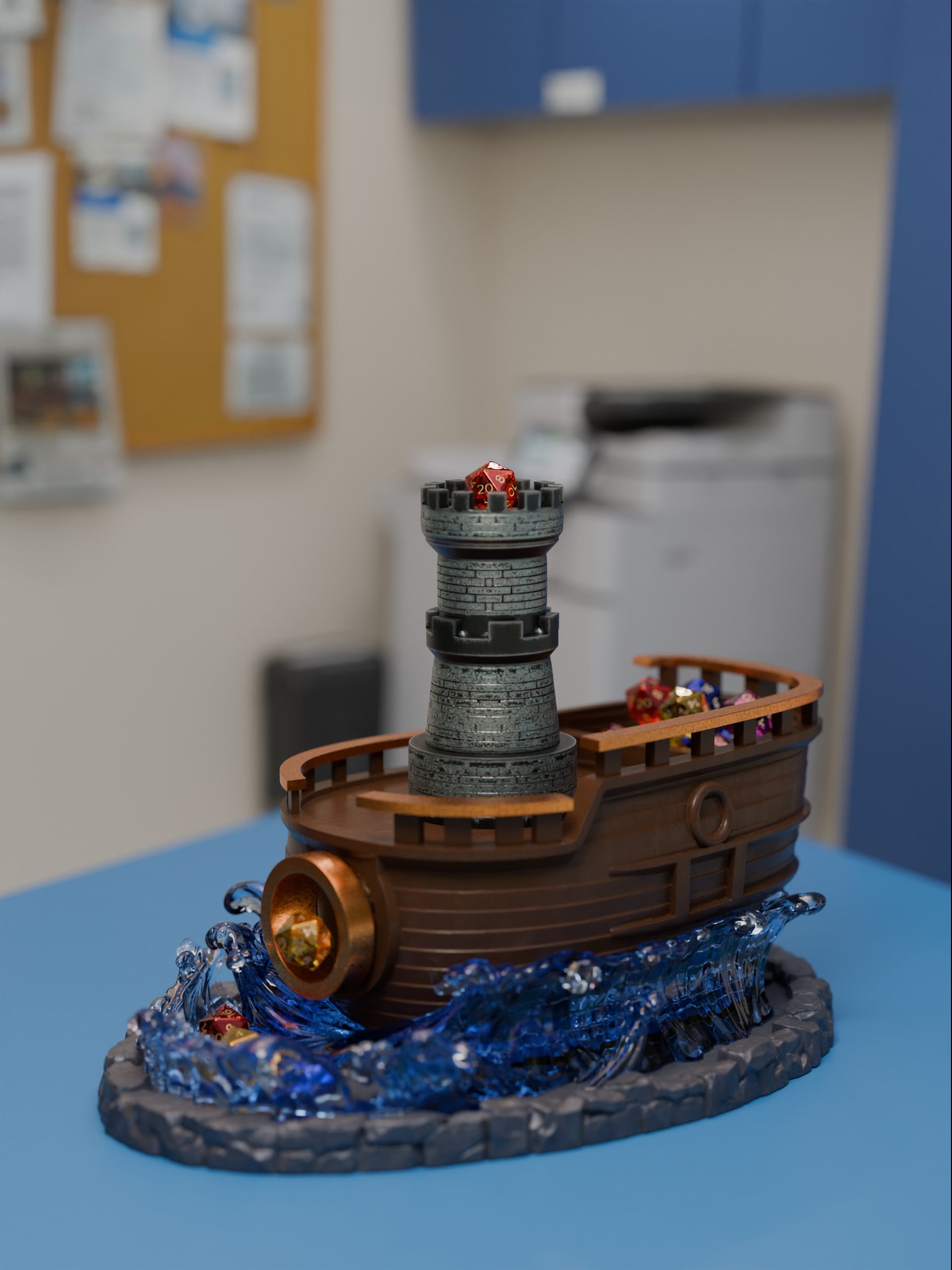Boat Dice Tower 3d model