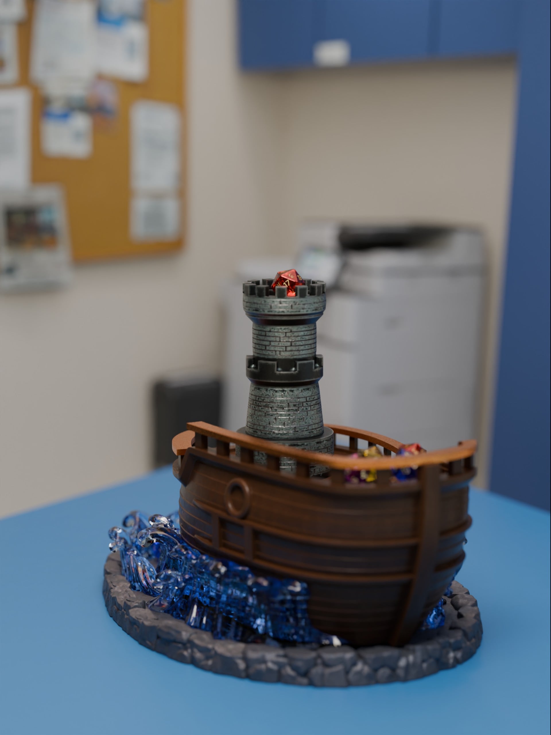 Boat Dice Tower 3d model