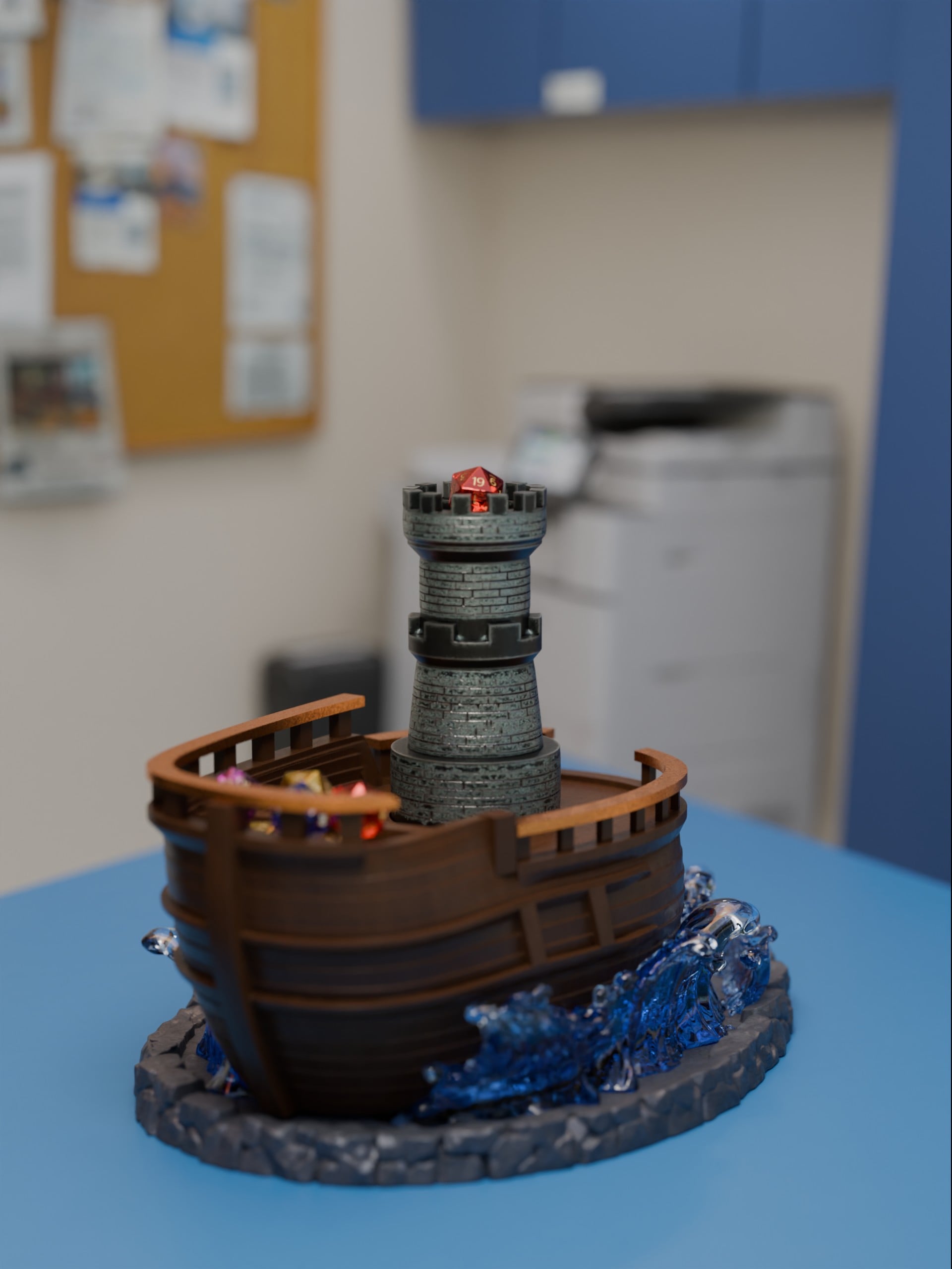 Boat Dice Tower 3d model