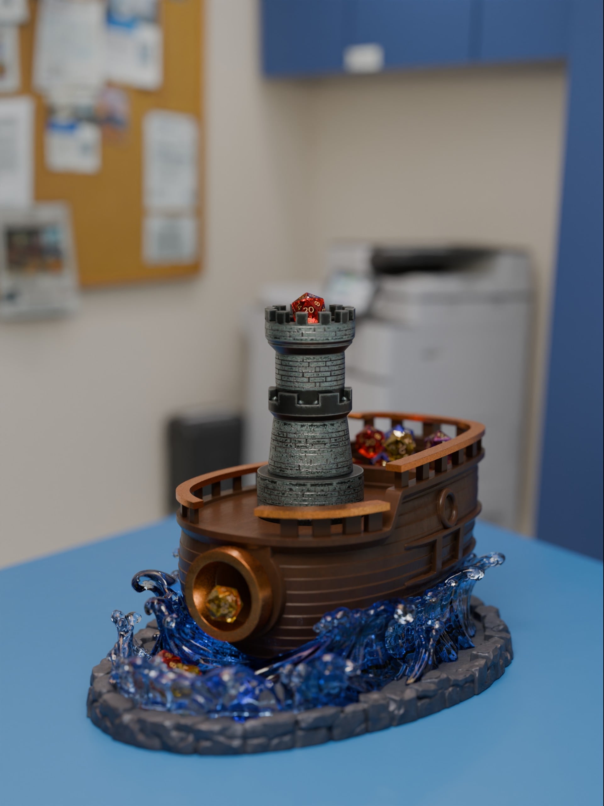 Boat Dice Tower 3d model