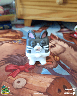 Ragdoll Block Cat | Clicker | Multicolor 3d model