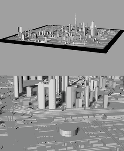 DUBAI, Skyline 3d map 3d model