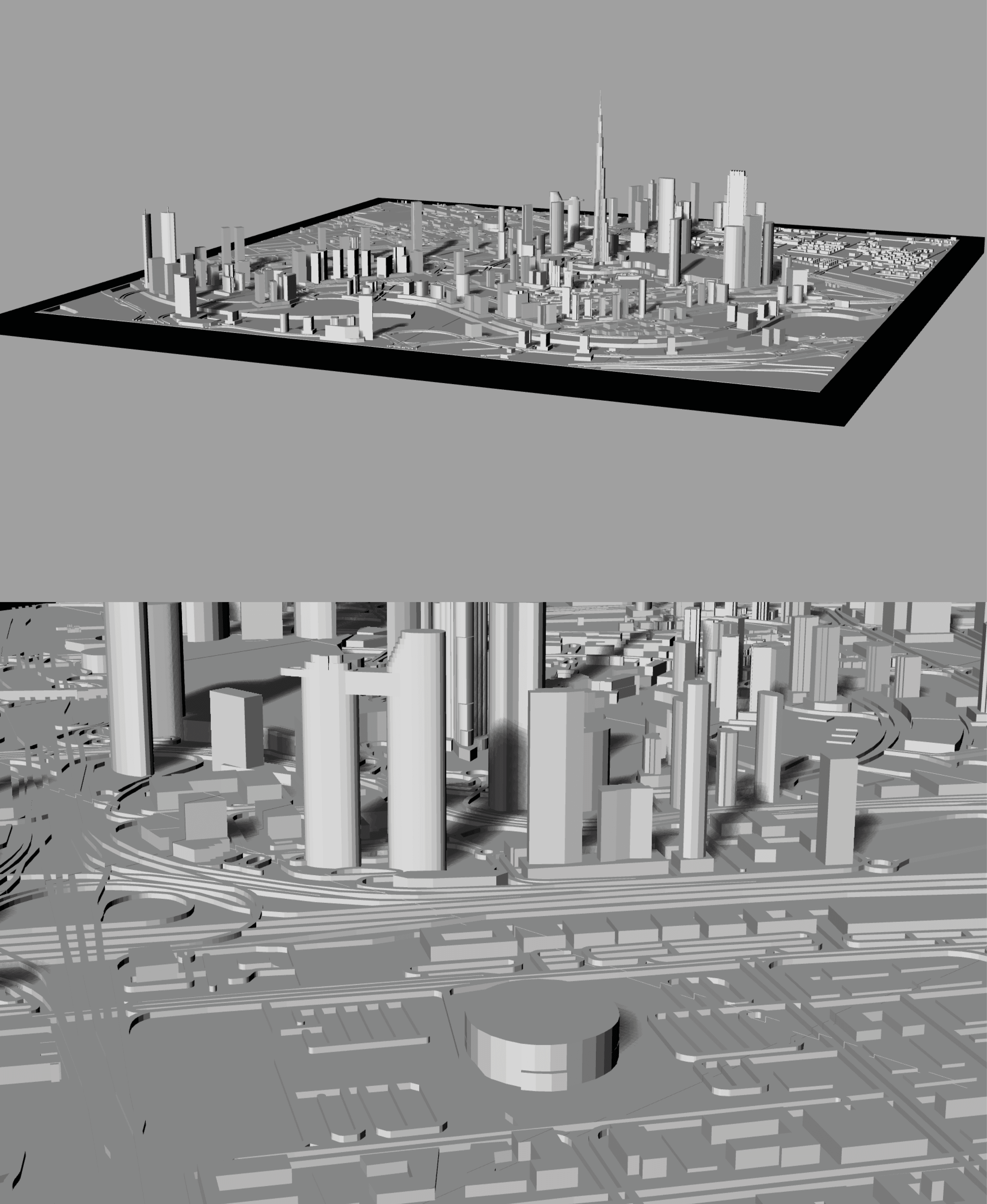DUBAI, Skyline 3d map 3d model