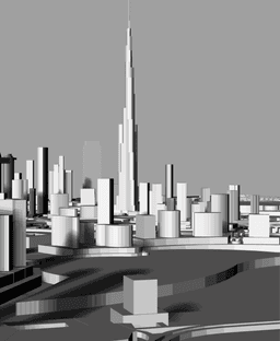DUBAI, Skyline 3d map 3d model
