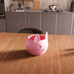Cute Cat Succulent Planter 3d model