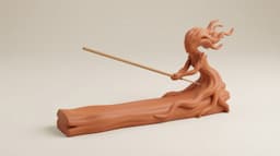 Sculptural Tree Spirit Incense Burner - Biomorphic Ash Catcher 3d model