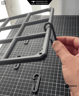 Grid Hanger and Hooks 3d model