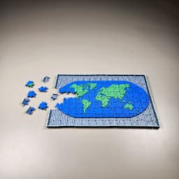 World Map Jigsaw - Print-in-place 3d model