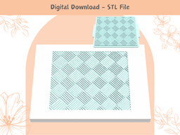 Abstract Checker Texture Mat | STL File | Clay Embossing Stamp | Unique Pattern | Polymer Clay Earri 3d model