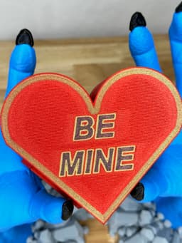 NEW Print in Place Valentine's Day Heart Box 3d model
