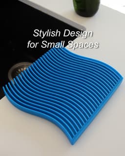 Minimalist Wave Cup Drying Rack 3d model