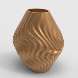 SCULPTURAL WAVE VASE 3d model