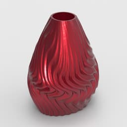 SCULPTURAL WAVE VASE 3d model