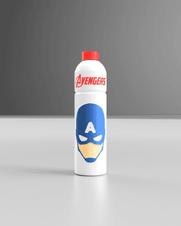 MARVEL WATER BOTTLE (CAPTAIN AMERICA) 3d model