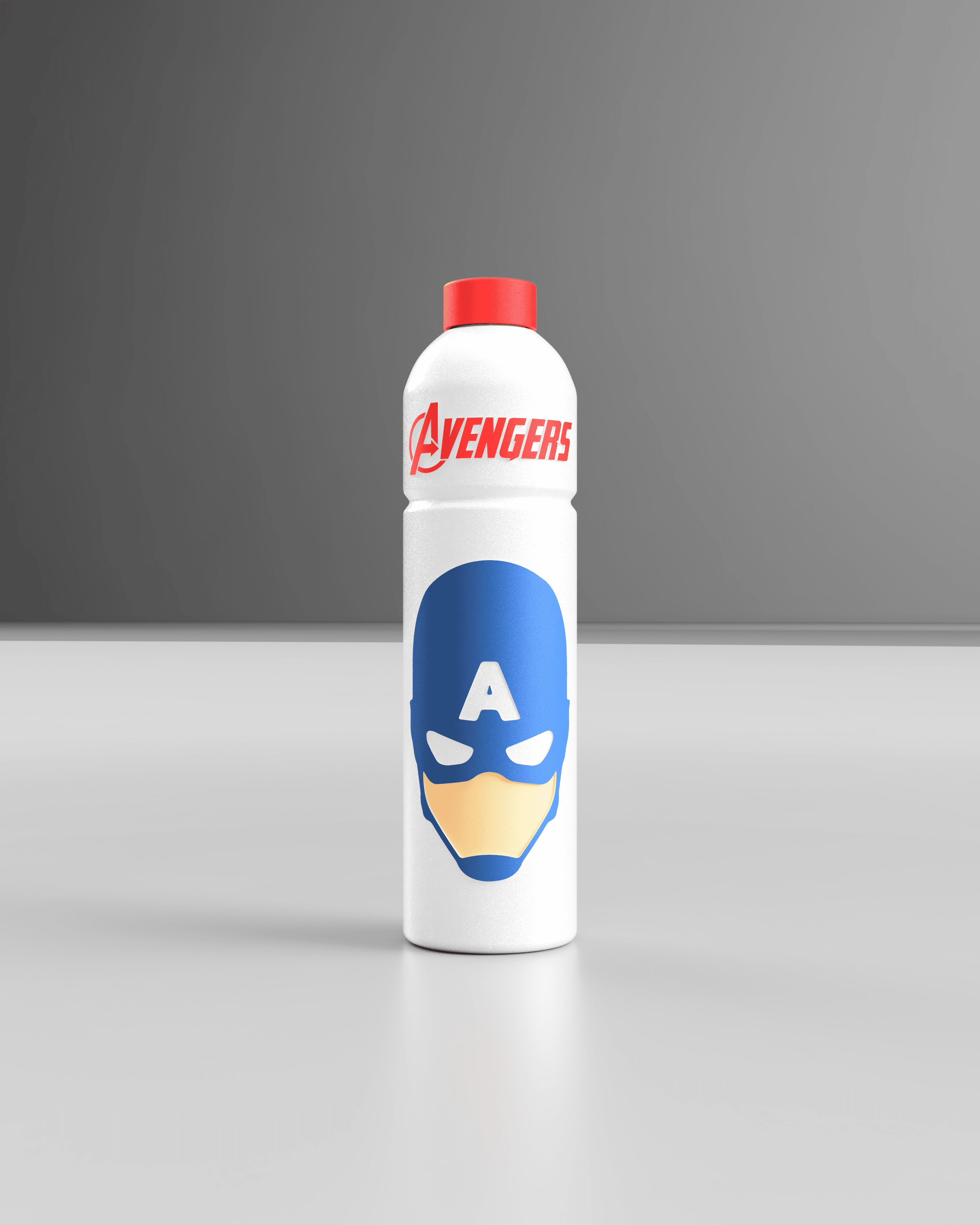 MARVEL WATER BOTTLE (CAPTAIN AMERICA) 3d model