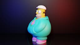 Fat Homer - Multiparts (+3MF) 3d model