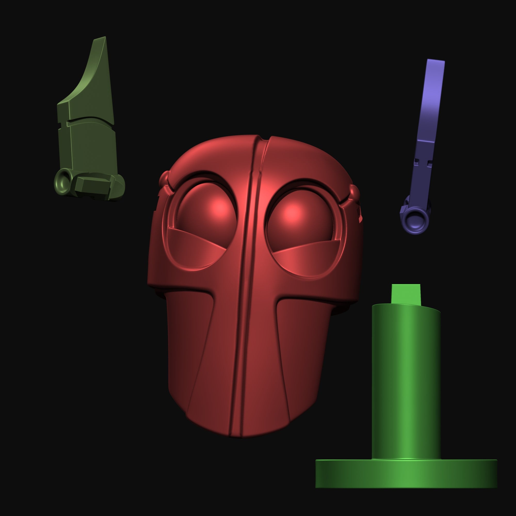 Army Robot head 3d model