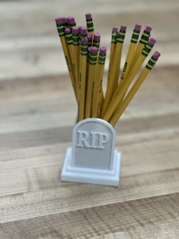 Gravestone Pencil Holder 3d model