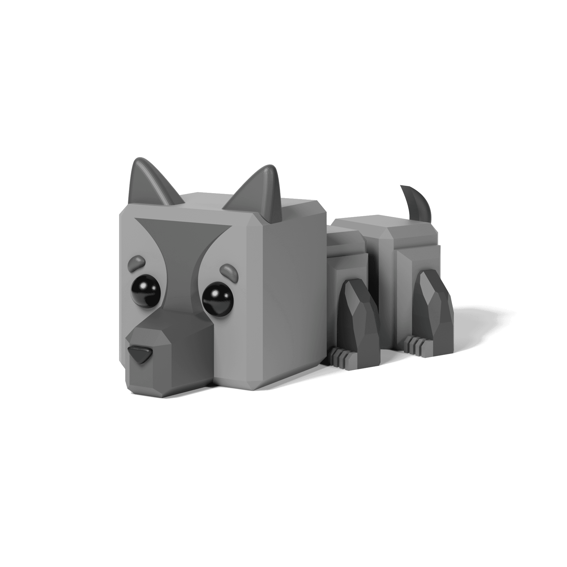 Cute, Flexi Wolf 3d model