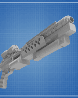 E-1 Blaster Rifle - Star Wars 3d model