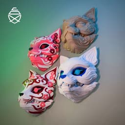 Kitsune Wall Mask 3d model