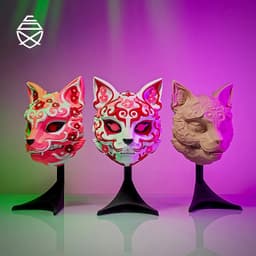 Kitsune Wall Mask 3d model