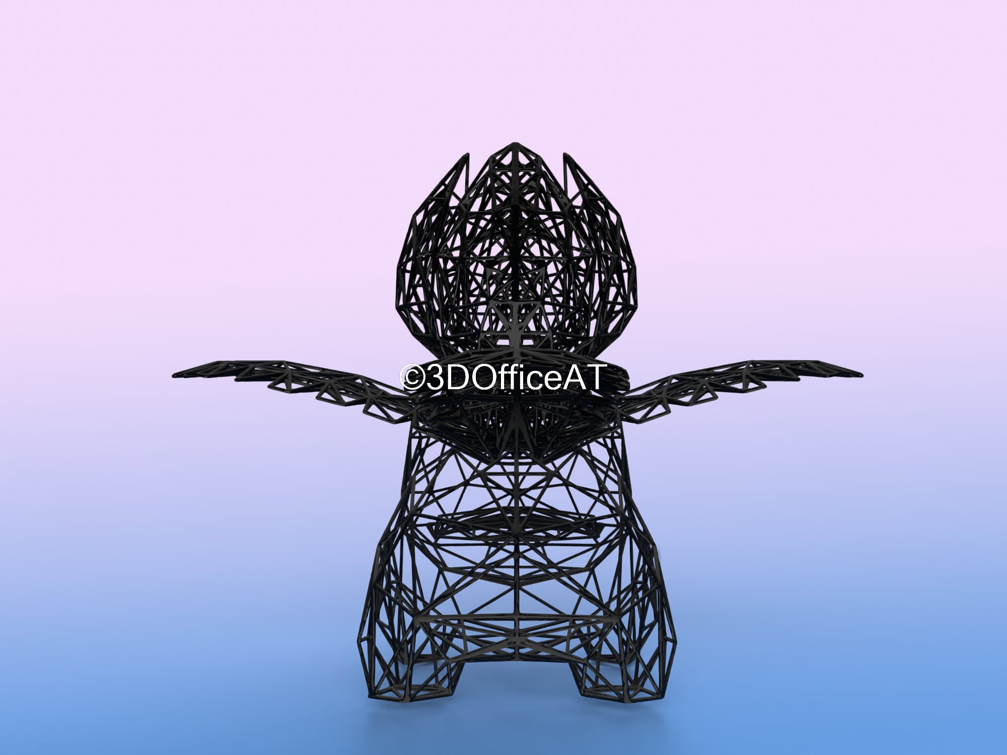 #002 Ivysaur Pokemon Wiremon Figure 3d model