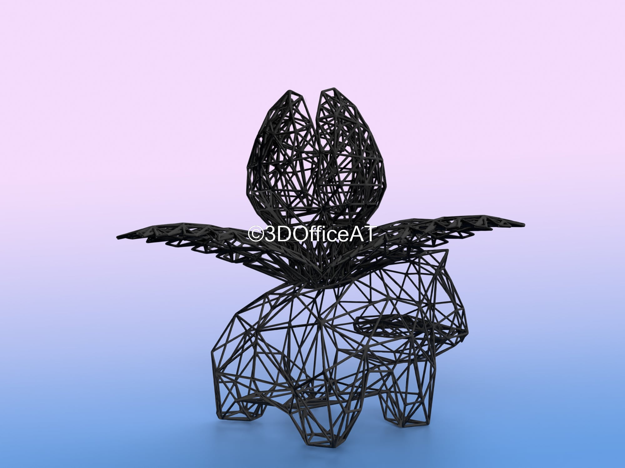 #002 Ivysaur Pokemon Wiremon Figure 3d model